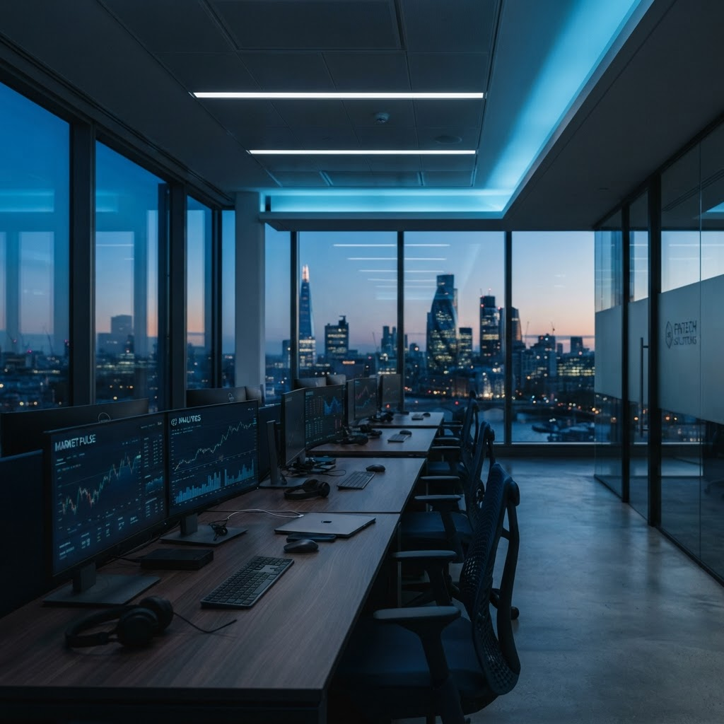 Nordex Capital group technology office overlooking a city skyline